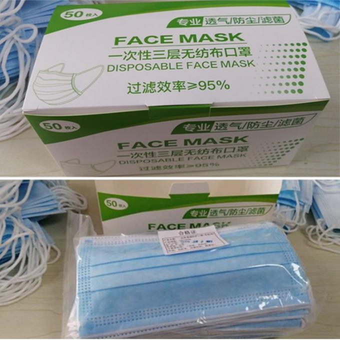3 capas de la cirugía del CE no tejido disponible FDA Certificaed de la mascarilla