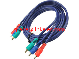 China 3RCA male to 3RCA male cable with golden plated proveedor