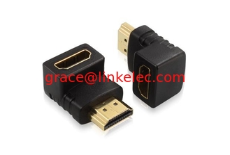 China 90 degree hdmi adapter,right /down angle hdmi male to female adapter proveedor