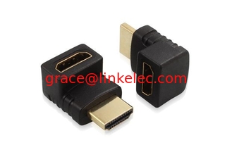 China 90 degree hdmi gold plated adapter,up angle hdmi male to female adapter proveedor