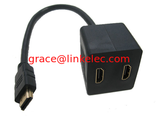 China Gold plated HDMI male to female splitter cable adapter made in china proveedor