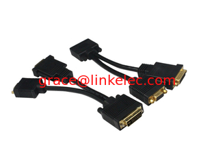 China DVI male Y cable to DVI male and VGA female adapter cable,DVI(24+1) Y cable proveedor