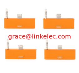 China colorful 30pin to 8 Pin AUDIO ADAPTERS converter for iPhone 5 5s 5c Itouch Nano 7 Orange proveedor