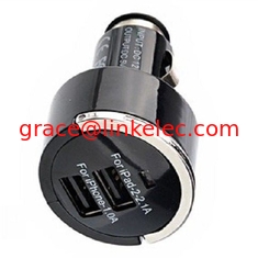China Portable Dual USB car charger 3.1A Output with Flip-out Pull Ring for iPad iphone samsung proveedor
