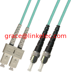 China multimode Duplex 10 GIGABIT Fiber Optic Patch Cable 100M ST-SC 50/125 Blue proveedor