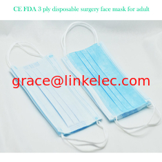 China El CE FDA certificó la venta al por mayor disponible no tejida de la mascarilla de la cirugía de 3 capas hecha en China proveedor