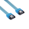 Factory Wholesale 7pin SATA Cable female to female with Clip Transparent Blue proveedor