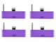 colorful 30pin to 8 Pin AUDIO ADAPTERS converter for iPhone 5 5s 5c Itouch Nano 7 Purple proveedor