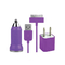 USB AC Wall Charger and Car Charger+Data Cable for Apple iPod Touch iPhone4 4S 4G Purple proveedor