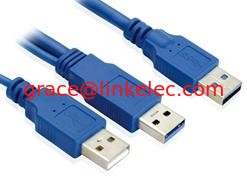 China USB3.0 Y cable,male to male 1m proveedor