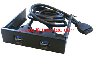 China Front Panel Bay USB3.0 Internal Adaptor, Internal USB 3.0 2port Front Panel with 20-pin proveedor