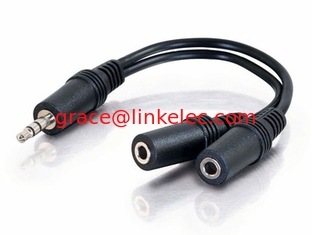 China 6&quot; 3.5mm to 2X3.5MM splitter audio cable proveedor