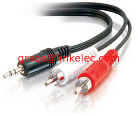 China High quality dc3.5 to 2rca cable(3.5mm male stereo jack to 2 male rca plugs cable ) proveedor