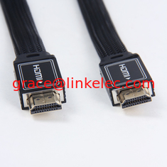 China Flat HDMI cable with Various Kinds of Nylon Braid Shielding black color proveedor