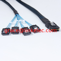 China Mini SAS 36p to 4 SATA 7P in blue Internal SATA Cable ,sata with latch proveedor
