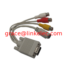 China VGA To Svideo and 3RCA Female Cable/VGA TO RCA CABLE/VGA TO Svideo cable/Y cable proveedor