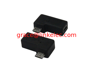 China MINI 5P female to micro 5P Male 90 degree angled adapter,Micro 5P USB Adapter proveedor