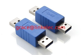 China Portable USB 3.0 converter adapter,USB3.0 AM TO AM Adapter 180degree adapter proveedor