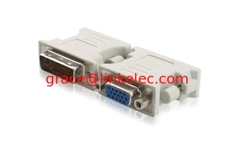 China White DVI (24+5) Male to VGA Female Adapter for monitor or projectors proveedor