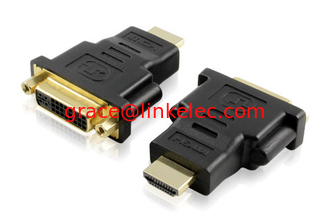 China DVI(24+5)F female TO HDMI M male GOLD 1080P PC MAC ADAPTER CONVERTER HD proveedor