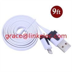 China Dual Color Noodle USB Cable Sync Flat Data Charger Cable for iPhone 2G3G4G4S iPad white proveedor