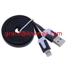 China Dual Color Noodle USB Cable Sync Flat Data Charger Cable for iPhone 2G3G4G4S iPad black proveedor