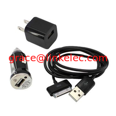 China USB AC Wall Charger and Car Charger+Data Cable for Apple iPod Touch or iPhone4 4S 4G Black proveedor