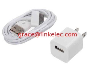 China AC Wall Charger Adapter with iphone 4 Data Sync Cable for G 4S 3GS 3G iPod Touch white proveedor
