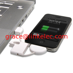China Brand New Fun &amp; Discreet Keyring USB Sync and Charge data cable for iPhone iPod iPad white proveedor