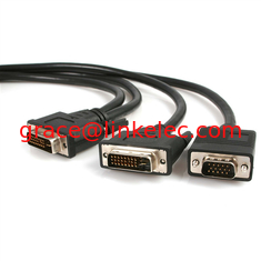 China 6 ft DVI-I Male to DVI-D Male and HD15 VGA Male Video Splitter Cable proveedor