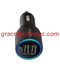 China  2port USB Car Charger mini Car Charger 2.1 A 10W Blu-ray USB Charger Black proveedor