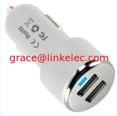China 5V 2.1A Dual USB car Charger For iPhone 5 iPhone 4S 4 wite proveedor