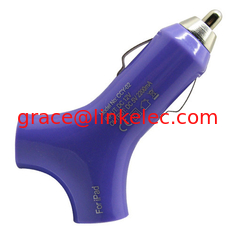 China Y shape style Dual USB 2port Car Charger Adapter for The New iPad 3 2 iPhone 5 Blue proveedor