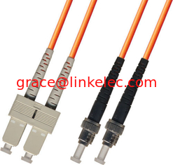 China multimode Duplex Fiber Optic Patch Cable 3M ST-SC 50/125 Orange proveedor