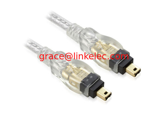 Newlinkelec Firewire IEEE1394 4 a 4 pines Cable de plomo oro terminaciones 3m Blanco para DV